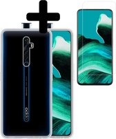 OPPO Reno 2 Hoesje Transparant Siliconen Case Met Screenprotector - OPPO Reno 2 Case Hoesje - OPPO Reno 2 Hoes Cover - Transparant