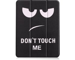 Hoesje - Geschikt voor Apple iPad Air 4 (2020) - 10.9 inch - 4e Generatie - Dun & Stevig - Trifold Bookcase - Hard Cover Case - Met Uitsparing Geschikt voor Apple Pencil - Hardcover Book - Tablet Hoes - Don't Touch Me