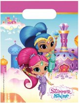 uitdeelzakjes Shimmer & Shine junior 23 x 16 cm roze
