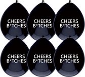 ballonnen 'Cheers b*tches' 6 stuks 30 cm