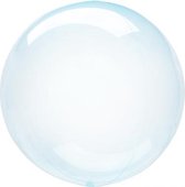 folieballon Clearz Petite Crystal 30 cm transparant blauw