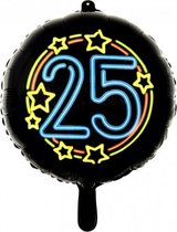 folieballon 25 neon 45 cm zwart