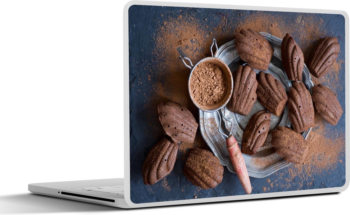 Laptop sticker - 15.6 inch - Chocolade - Frankrijk - Gebak - 36x27,5cm - Laptopstickers - Laptop skin - Cover