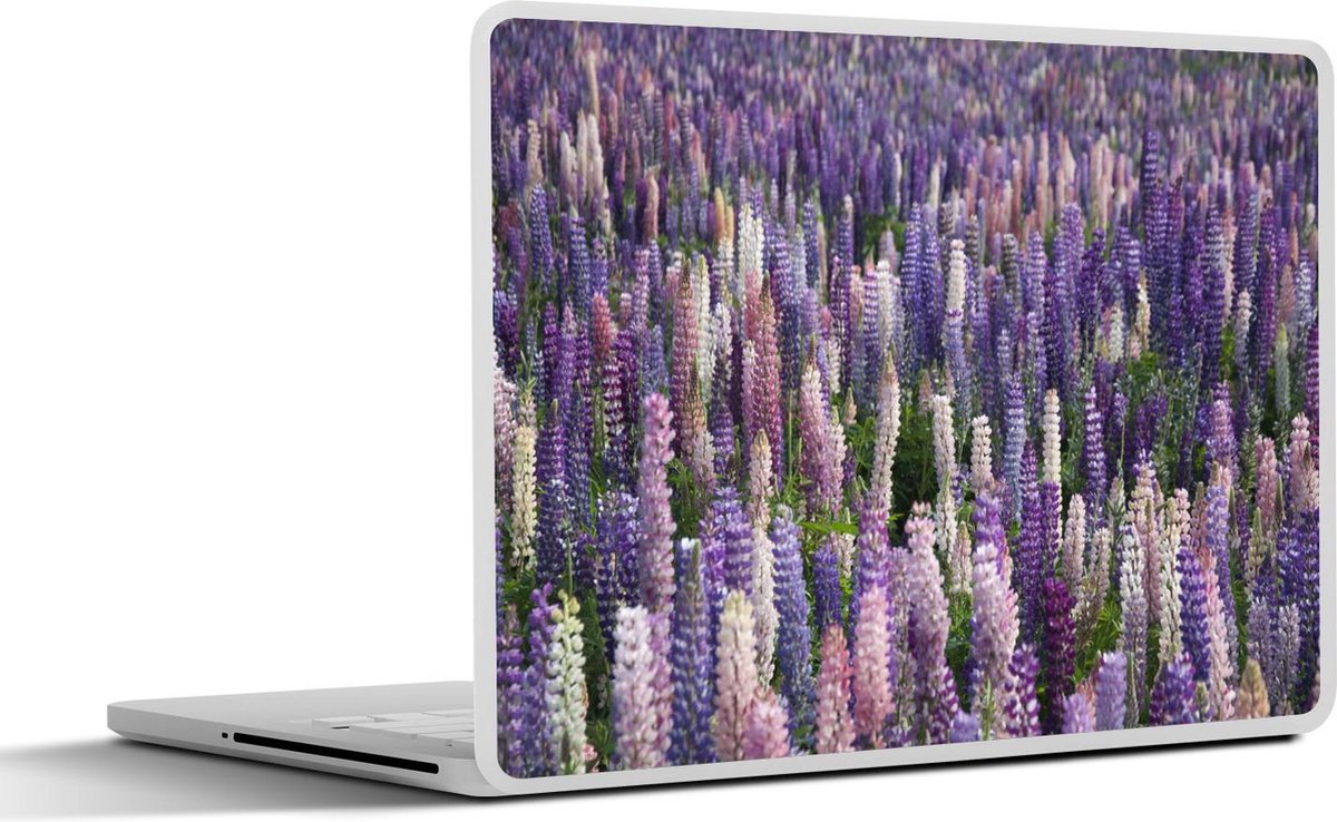 Laptop sticker - 12.3 inch - Bloemen - Paars - Lupine - 30x22cm - Laptopstickers - Laptop skin - Cover
