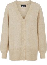 Pieces Vest Pcfanna Ls Knit Cardigan Bc 17115918 Pebble Dames Maat - S
