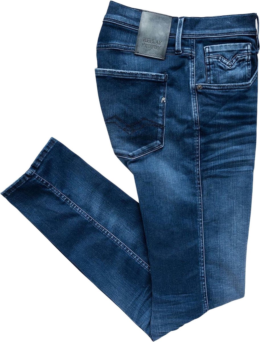Replay Slim Fit Anbass Jeans Blauw Heren maat 30/34