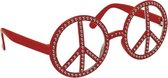 bril peace unisex rood one size