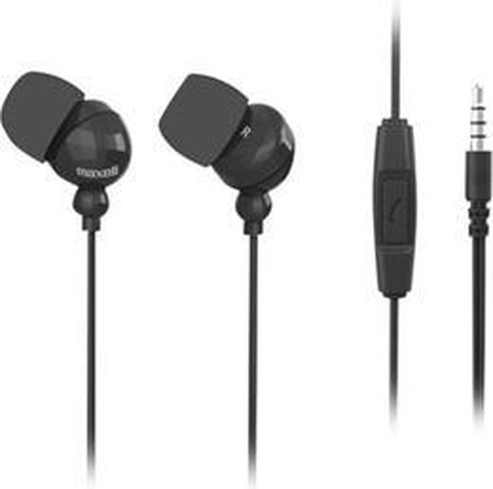 Maxell 303759 hoofdtelefoon/headset In-ear Zwart