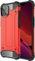 Apple iPhone 13 Hoesje Shock Proof Hybride Back Cover Rood