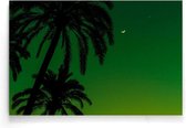 Walljar - Silhouet Groene Lucht - Muurdecoratie - Poster