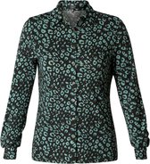 ES&SY Nientje Blouse - Black/Green - maat 44