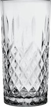 Clayre & Eef Waterglas Ø7x15 cm 300 ml Grijs Glas Drinkbeker Drinkglas