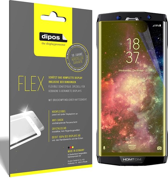 Dipos 3x Pellicola Protettiva Posteriore Per Huawei P40 Pro – 3D Full Cover, Antiurto, Trasparente, Made In Germany