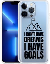 Geschikt voor Apple iPhone 13 Pro Hoesje Goals are for Men - Designed by Cazy
