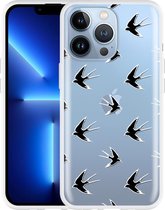 Cazy Hoesje geschikt voor iPhone 13 Pro - Zwaluwen