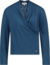 Cyell MYSTIQUE dames pyjamatop lange mouwen - blauw - Maat 44 Oranje maat 44 (XXL)