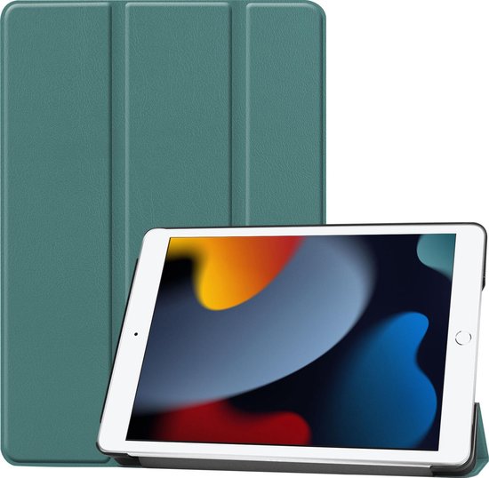 Étui pour iPad 10.2 2021 Etui de Luxe livre (10,2 pouces) - Vert foncé |  bol.com