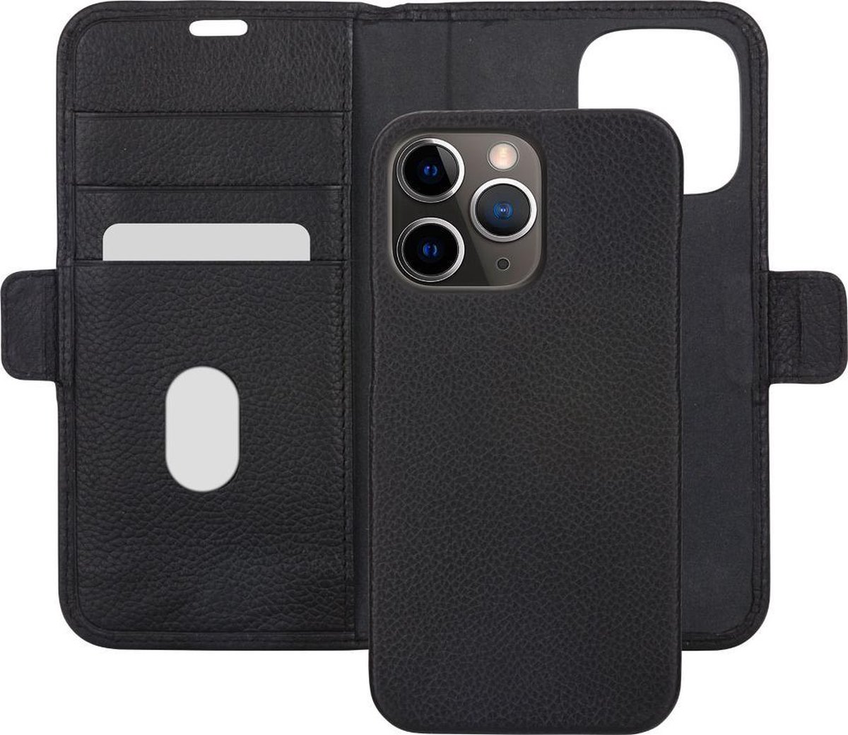 iPhone 13 Pro Bookcase hoesje - dbramante1928 - Effen Zwart - Leer