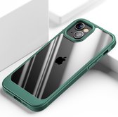 ShieldCase telefoonhoesje geschikt voor Apple iPhone 13 hoesje TPU met rand - groen/transparant - Shockproof hoesje - Extra robuuste rand - Beschermhoesje - Shockproof Hardcase - Siliconen bumper