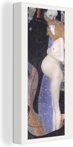 Canvas schilderij 80x160 cm - Wanddecoratie Hope I - Gustav Klimt - Muurdecoratie woonkamer - Slaapkamer decoratie - Kamer accessoires - Schilderijen