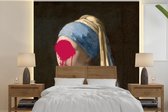 Behang - Fotobehang Meisje met de parel - Vermeer - Kunst - Breedte 280 cm x hoogte 280 cm