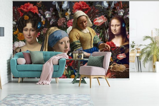Papier peint - Collage de Papier peint photo - Peinture - Maîtres anciens - Fleurs - Largeur 360 cm x Hauteur 240 cm