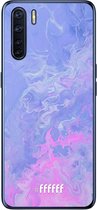 6F hoesje - geschikt voor OPPO A91 -  Transparant TPU Case - Purple and Pink Water #ffffff