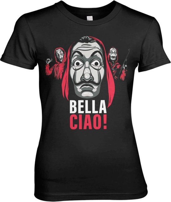 La Casa De Papel Dames Tshirt -L- Bella Ciao! Zwart