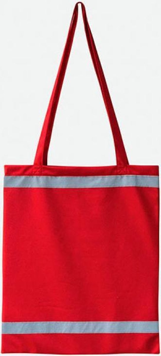 Korntex Warnsac® Reflective Shopping Bag With Long Handles KX105 - Red - ca. 38 x 42 cm