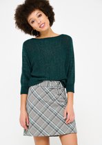 LOLALIZA Trui met lurex - Donker Groen - Maat L/XL