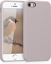 kwmobile telefoonhoesje voor Apple iPhone SE (1.Gen 2016) / 5 / 5S - Hoesje met siliconen coating - Smartphone case in lichttaupe