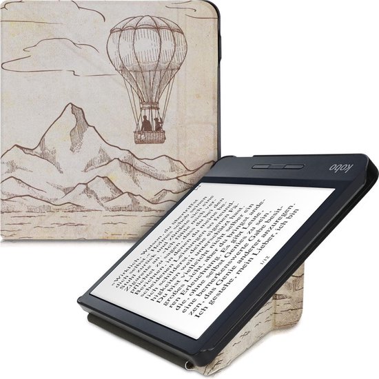 Housse De Protection En Néoprène Pour Liseuse - Étui 'Don't Touch My E-Reader' Blanc-noir