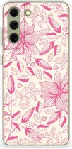 Coque Compatible  pour Samsung Galaxy S21FE Coque Fleurs Roses