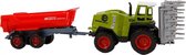 tractor met aanhanger 20 cm junior groen/rood