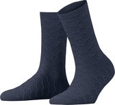 FALKE Sokje Argyle Wool Dames 46444 - Blauw 6116 space blue Dames - 39-42