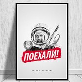 Yuri Gagarin Ruimte Held Print Poster Wall Art Kunst Canvas Printing Op Papier Living Decoratie  CD525