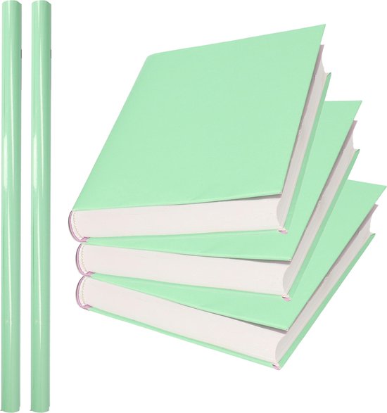 2x Rollen kadopapier / kaftpapier 200 x 70 cm - pastel groen - kaftpapier  voor... | bol.com