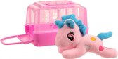 paard met hok roze 11 cm