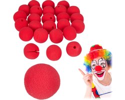 Clownsneus - set van 25 - rood