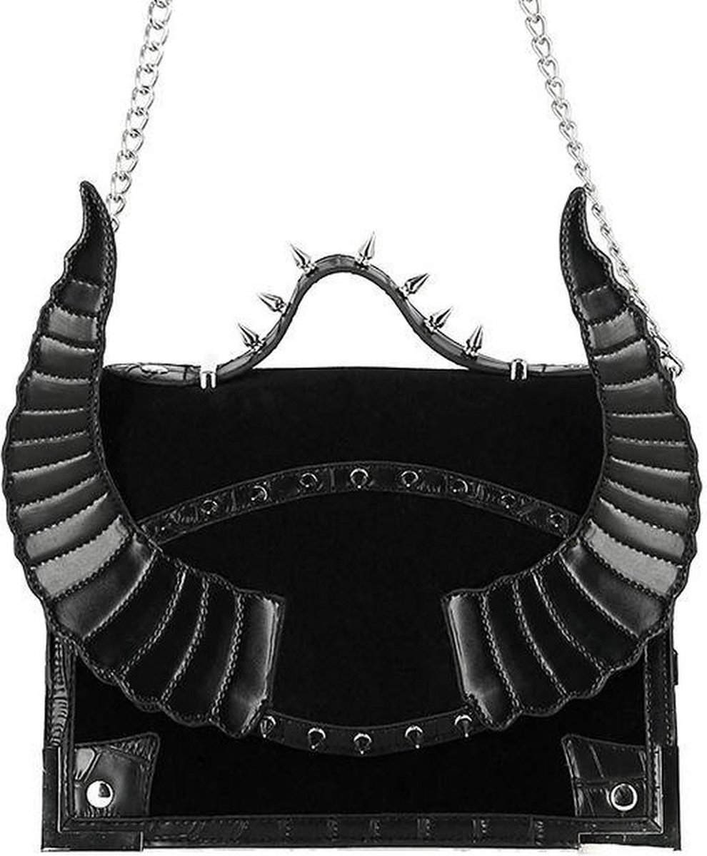 Restyle Gothic Schoudertas Diabolic Zwart - 25cm x 19cm x 8cm