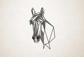Line Art - Paard 8 - XS - 30x18cm - Zwart - geometrische wanddecoratie