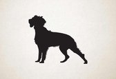 Silhouette hond - Pont-audemer Spaniel - Pont-audemer Spaniel - L - 75x89cm - Zwart - wanddecoratie