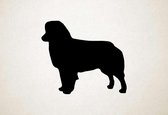 Silhouette hond - Miniature American Shepherd - Miniatuur Amerikaanse herder - L - 75x87cm - Zwart - wanddecoratie