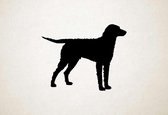 Silhouette hond - Curly Coated Retriever - S - 45x57cm - Zwart - wanddecoratie
