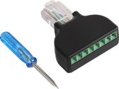 8P8C (Rj45)  Naar Schroefklem Adapter