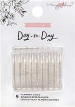 Crate Paper Day-To-Day Planner Discs - Medium - Gold glitter - 9 stuks