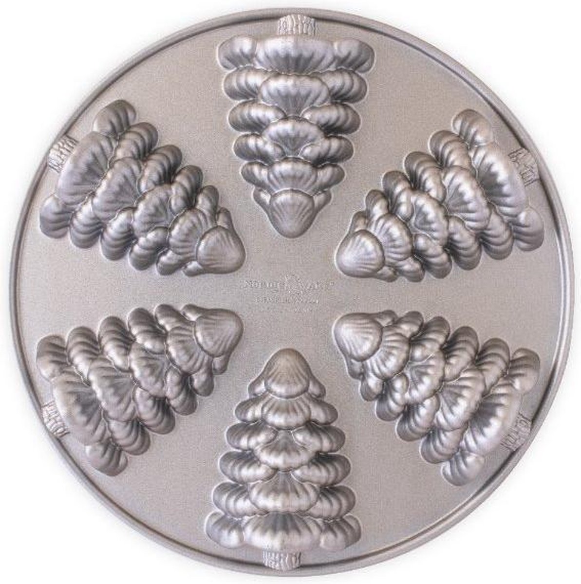 Bakvorm "Evergreen tree cakelets"- Nordic Ware | Sparkling Silver Holiday