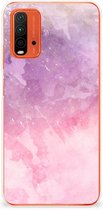 Telefoonhoesje Xiaomi Redmi 9T | Poco M3 Silicone Back Cover Pink Purple Paint
