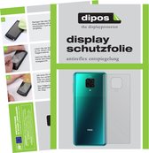 dipos I 2x Beschermfolie mat compatibel met Xiaomi Poco M2 Pro Achterkant Folie screen-protector (expres kleiner dan het glas omdat het gebogen is)
