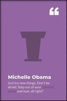 Walljar - Michelle Obama - Muurdecoratie - Canvas schilderij